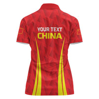 Personalised China Badminton Women Polo Shirt 2024 Sporty Red Version - Wonder Print Shop