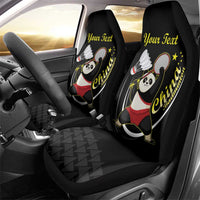Personalised China Badminton Car Seat Cover 2024 Chinese Cute Panda Black Version - Wonder Print Shop