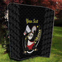 Personalised China Badminton Quilt 2024 Chinese Cute Panda Black Version - Wonder Print Shop