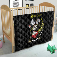 Personalised China Badminton Quilt 2024 Chinese Cute Panda Black Version - Wonder Print Shop