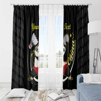 Personalised China Badminton Window Curtain 2024 Chinese Cute Panda Black Version - Wonder Print Shop