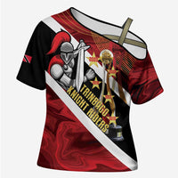 Trinidad and Tobago Cricket Personalized Cross Shoulder Shirt Trinbago Knight Riders Champions Trophy - Wonder Print Shop