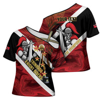 Trinidad and Tobago Cricket Personalized Cross Shoulder Shirt Trinbago Knight Riders Champions Trophy - Wonder Print Shop