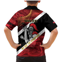 Trinidad and Tobago Cricket Personalized Family Matching Mermaid Dress and Hawaiian Shirt Trinbago Knight Riders Champions Trophy - Wonder Print Shop