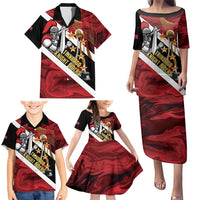 Trinidad and Tobago Cricket Personalized Family Matching Puletasi and Hawaiian Shirt Trinbago Knight Riders Champions Trophy - Wonder Print Shop