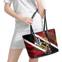Trinidad and Tobago Cricket Personalized Leather Tote Bag Trinbago Knight Riders Champions Trophy - Wonder Print Shop