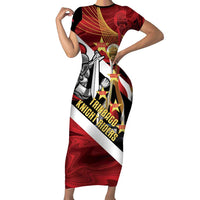 Trinidad and Tobago Cricket Personalized Short Sleeve Bodycon Dress Trinbago Knight Riders Champions Trophy - Wonder Print Shop