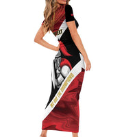 Trinidad and Tobago Cricket Personalized Short Sleeve Bodycon Dress Trinbago Knight Riders Champions Trophy - Wonder Print Shop