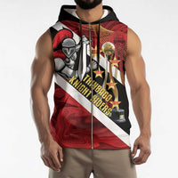 Trinidad and Tobago Cricket Personalized Sleeveless Zip Hoodie Trinbago Knight Riders Champions Trophy - Wonder Print Shop