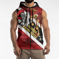 Trinidad and Tobago Cricket Personalized Sleeveless Zip Hoodie Trinbago Knight Riders Champions Trophy - Wonder Print Shop