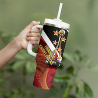 Trinidad and Tobago Cricket Personalized Tumbler With Handle Trinbago Knight Riders Champions Trophy - Wonder Print Shop