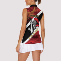 Trinidad and Tobago Cricket Personalized Women Sleeveless Polo Shirt Trinbago Knight Riders Champions Trophy - Wonder Print Shop