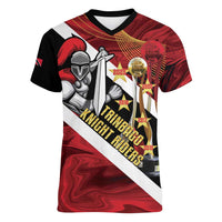 Trinidad and Tobago Cricket Personalized Women V-Neck T-Shirt Trinbago Knight Riders Champions Trophy - Wonder Print Shop