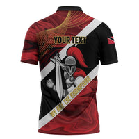 Trinidad and Tobago Cricket Personalized Zipper Polo Shirt Trinbago Knight Riders Champions Trophy - Wonder Print Shop