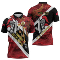 Trinidad and Tobago Cricket Personalized Zipper Polo Shirt Trinbago Knight Riders Champions Trophy - Wonder Print Shop