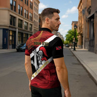 Trinidad and Tobago Cricket Personalized Zipper Polo Shirt Trinbago Knight Riders Champions Trophy - Wonder Print Shop