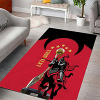 Trinidad and Tobago Cricket Personalized Area Rug Trinbago Knight Riders 5th Champions Proud - Wonder Print Shop