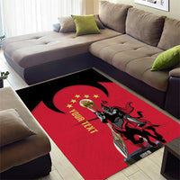 Trinidad and Tobago Cricket Personalized Area Rug Trinbago Knight Riders 5th Champions Proud - Wonder Print Shop