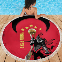 Trinidad and Tobago Cricket Personalized Beach Blanket Trinbago Knight Riders 5th Champions Proud - Wonder Print Shop