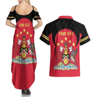 Trinidad and Tobago Cricket Personalized Couples Matching Summer Maxi Dress and Hawaiian Shirt Trinbago Knight Riders 5th Champions Proud - Wonder Print Shop