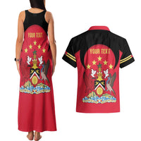 Trinidad and Tobago Cricket Personalized Couples Matching Tank Maxi Dress and Hawaiian Shirt Trinbago Knight Riders 5th Champions Proud - Wonder Print Shop