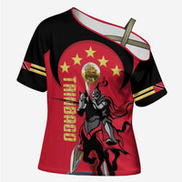 Trinidad and Tobago Cricket Personalized Cross Shoulder Shirt Trinbago Knight Riders 5th Champions Proud - Wonder Print Shop