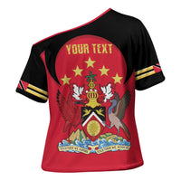 Trinidad and Tobago Cricket Personalized Cross Shoulder Shirt Trinbago Knight Riders 5th Champions Proud - Wonder Print Shop