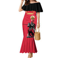 Trinidad and Tobago Cricket Personalized Family Matching Mermaid Dress and Hawaiian Shirt Trinbago Knight Riders 5th Champions Proud - Wonder Print Shop