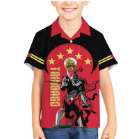Trinidad and Tobago Cricket Personalized Family Matching Mermaid Dress and Hawaiian Shirt Trinbago Knight Riders 5th Champions Proud - Wonder Print Shop