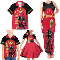 Trinidad and Tobago Cricket Personalized Family Matching Tank Maxi Dress and Hawaiian Shirt Trinbago Knight Riders 5th Champions Proud - Wonder Print Shop