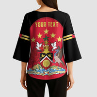 Trinidad and Tobago Cricket Personalized Kimono Sleeve Blouse Trinbago Knight Riders 5th Champions Proud - Wonder Print Shop
