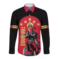 Trinidad and Tobago Cricket Personalized Long Sleeve Button Shirt Trinbago Knight Riders 5th Champions Proud - Wonder Print Shop