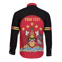 Trinidad and Tobago Cricket Personalized Long Sleeve Button Shirt Trinbago Knight Riders 5th Champions Proud - Wonder Print Shop