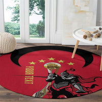 Trinidad and Tobago Cricket Personalized Round Carpet Trinbago Knight Riders 5th Champions Proud - Wonder Print Shop