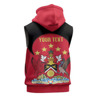 Trinidad and Tobago Cricket Personalized Sleeveless Zip Hoodie Trinbago Knight Riders 5th Champions Proud - Wonder Print Shop