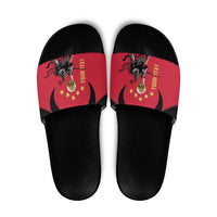 Trinidad and Tobago Cricket Personalized Slide Sandals Trinbago Knight Riders 5th Champions Proud - Wonder Print Shop