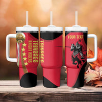 Trinidad and Tobago Cricket Personalized Tumbler With Handle Trinbago Knight Riders 5th Champions Proud - Wonder Print Shop