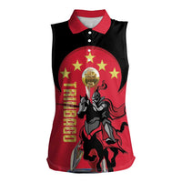 Trinidad and Tobago Cricket Personalized Women Sleeveless Polo Shirt Trinbago Knight Riders 5th Champions Proud - Wonder Print Shop
