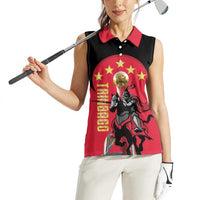 Trinidad and Tobago Cricket Personalized Women Sleeveless Polo Shirt Trinbago Knight Riders 5th Champions Proud - Wonder Print Shop