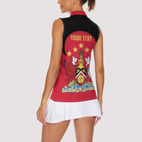 Trinidad and Tobago Cricket Personalized Women Sleeveless Polo Shirt Trinbago Knight Riders 5th Champions Proud - Wonder Print Shop