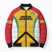 Guyana Cricket Custom Bomber Puffer Jacket Amazon Warriors Est 2013 Version - Wonder Print Shop