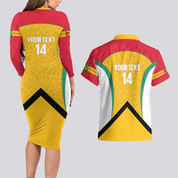 Guyana Cricket Custom Couples Matching Long Sleeve Bodycon Dress and Hawaiian Shirt Amazon Warriors Est 2013 Version - Wonder Print Shop