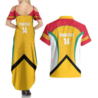 Guyana Cricket Custom Couples Matching Summer Maxi Dress and Hawaiian Shirt Amazon Warriors Est 2013 Version - Wonder Print Shop