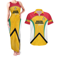 Guyana Cricket Custom Couples Matching Tank Maxi Dress and Hawaiian Shirt Amazon Warriors Est 2013 Version - Wonder Print Shop