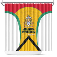 Guyana Cricket Shower Curtain Amazon Warriors Est 2013 Version - Wonder Print Shop
