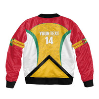 Guyana Cricket Custom Sleeve Zip Bomber Jacket Amazon Warriors Est 2013 Version - Wonder Print Shop
