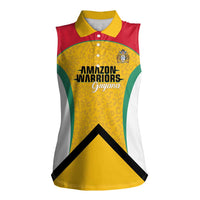 Guyana Cricket Custom Women Sleeveless Polo Shirt Amazon Warriors Est 2013 Version - Wonder Print Shop
