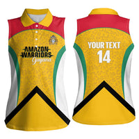 Guyana Cricket Custom Women Sleeveless Polo Shirt Amazon Warriors Est 2013 Version - Wonder Print Shop