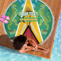Custom Guyana Cricket Amazon Warriors Beach Blanket Flag Style - Wonder Print Shop