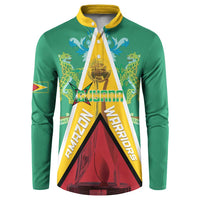 Custom Guyana Cricket Amazon Warriors Button Sweatshirt Flag Style - Wonder Print Shop